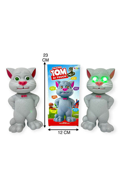 Konuşan Kedi Oyuncak Talking Tom:  🎤 Dokunmatik Sensörlü, Ses Taklit Eden, Işıklı Eğitici Çocuk Oyuncağı