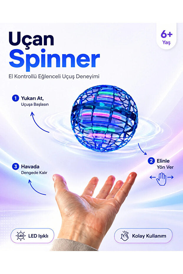 🚀 Flynova Uçan Oyuncak | El Kontrollü İnteraktif Uçan Top ✨