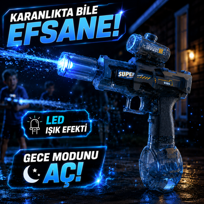 🔫 Elektrikli Otomatik Su Tabancası – Şarjlı Güçlü Su Fırlatma Oyuncağı 💦⚡